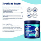 Tear Stain Support Soft Chews for Dogs – for Eye Health, Vision & Immune Support, Tear Stain Relief - Superfood Blend with Lutein & Omega-3, Vet-Formulated – 120 Count, Duck & Pear Flavor