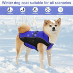 Dog Coat, Water-Resistant Dog Clothes, Warm Fleece Lining Dogs Coats, Winter Windproof Dogs Jackets with Reflective, Pet Vest for Small Medium Large Pets - 1 PCS