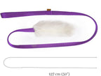Dingo Dog Toy - Sheepskin Chaser with Long Violet Lead 50", Agility Motivation Reward tug for Training and Fun 15582