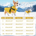 Dog Winter Coat Reflective Water-Resistant Jacket, Fleece Lined Windproof Puppy Coat with Back Zipper & D-Ring, Cold Weather Dog Coats for Small Medium Large Dogs (XXL, Orange)