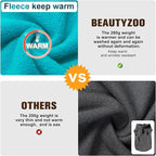 BEAUTYZOO Dog Fleece Vest Sweater Winter Jacket for Small and Medium Dogs with D-Ring Leash Cold Weather Coat Hoodie for XS S M Dogs Boy or Girls, Blue L