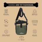 Sharmila Dog Treat Pouch - Large Capacity Storage & Multi-Pocket Design, Waterproof Training Treat Pouch Constructed from High-Density Oxford Fabric for Pet Training, Dog Walking, Hiking (Green)