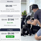 GPS Pet Tracker for Dogs - Dog Tracker Fits on Your Pets Collar, Waterproof, Smart App Controllable Geofencing and Pet Location History (Dog - 4 Months Included)