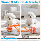 Interactive Dog Ball, Interactive Dog Toys, Moving Dog Ball with Touch Activated for Small Medium/Puppy Dogs, Moving Dog Toys with Rope for Boredom Relief Daily Training, USB Rechargeable
