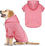 Dog Sweaters for Small Dogs Dog Hoodie Fleece Soft Pet Clothes Sweatshirt with Pocket Pet Hoodie for Small Dogs Puppy Sweater(Pink&S)