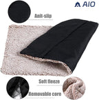 AIO Heated cat Bed Self Warming Cat Bed Self Heating Cat Dog Mat Advanced Grey Extra Warm Thermal Pet Pad for Indoor Outdoor Pets with Removable Cover Non-Slip Bottom Washable Non Electric