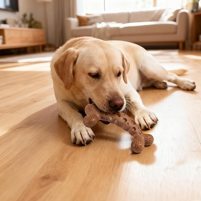 Dog Chew Toy for Aggressive Chewers Chicken Flavored Indestructible Dog Bone Toys for Medium Large Breed to Keep Them Busy