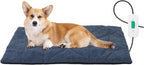 Dog Heating Pad (48"x28") - Waterproof Electric Heated Mat & Pet Bed for Indoor and Outdoor Use, Chew Resistant Cord, Machine Washable Cover with Wheat Pattern Quilting, for Cats and Pets