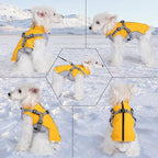 Gyuzh Dog Coat with Harness Dog Jacket Winter Waterproof Dog Coats Dog Harness Coat Cold Weather Winter Dog Coat with Harness Built in for Small Medium Large Dogs