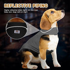 Fleece Dog Coat Reflective Cold Weather Dog Jacket Apparel for Extra Large to Small Pets(Grey,3XL)