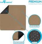 Paw Inspired Washable Pee Pads for Dogs (2 Pack), Leakproof, Non-Slip Reusable Puppy Pads for Potty Training, Whelping, Waterproof Mat (41x41 Inch, Pack of 2)
