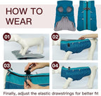 Winter Jacket - XS Warm Zip Up Snowsuit Harness Vest, Reflective Water-Resistant Coat for Small Dogs, Chihuahua, Teacup Puppy, Green