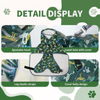 Dog Raincoat, Waterproof Windproof Dog Rain Jacket with Hood, Rain Coat with Leash Hole, Adjustable Raincoat Poncho for Small Medium Large Dogs Outdoor (Green, X-Large)