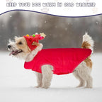 Syhood 2 Pieces Dog Jacket 2 Layers Fleece Lined Dog Jacket Warm Soft Windproof Small Pet Coat for Winter Cold Weather(M, Navy,Pink)