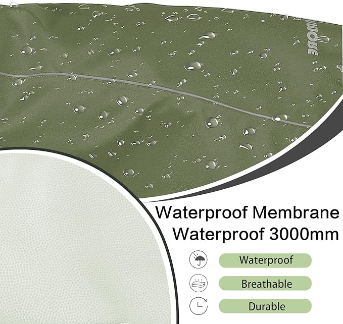 Waterproof Dog Raincoat, Adjustable Lightweight Dog Rain Jacket with Reflective Strip Leash Hole for Small Medium Large Dogs (Green, X-Small(4-9lb))