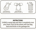 Fashion Dog Waste Bags 120 Count – Leak-Proof Poop Bags for Dogs and Cats, Durable Doggie Bags with Fun Blue Prints, Pet Waste Bags for Clean-Up. (Pack of 2)