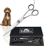 Kenchii Scorpion 7 Inch, Straight Grooming Scissors for Dogs and Pets - Premium Steel Scissors for Dog Grooming - Dog Shears Pet Grooming Accessories - Pet Hair Trimming Scissor