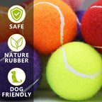 Magicorange 12 Pack Small Tennis Balls, 2 inch Tennis Balls for Dogs,Colorful Easy Catching Pet Playing Ball (Multicolor, 12 Pack)