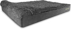 The Dog’s Bed Orthopedic Headrest Dog Bed XXXL Fur Grey, Memory Foam, Pain Relief for Arthritis, Hip & Elbow Dysplasia, Post Surgery, Lameness, Supportive, Waterproof Washable Cover