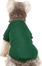 Puppy Sweater for Small Dogs Clothes Warm Winter Cat Clothe Pet Sweatshirt Knitwear Doggie Kitten Clothing, Green, Large