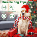 UPSKY Christmas Dog Rope Toys - Nearly Indestructible, Dental Cleaning, Aggressive Chewer Toys for Medium Large Breeds