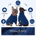 XL Dog Sweaters - Warm Winter Fall Dog Knitwear, Turtleneck Doggie Christmas Sweater, Pet Sweatshirt Clothes Outfit Knit Labrador (Blue XL)