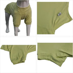 Lovelonglong Ribbed Dog T-Shirt Cotton Knitted Dog Sweaters for All Season Pet T-Shirts for Large Medium Small Dogs Chartreuse M