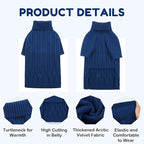 XXL Dog Sweaters for Extra Large Dogs, Warm Winter Fall Dog Sweaters for Dog Girls Boys, Turtleneck Dog Knitwear, Doggie Christmas Sweater,Pet Sweatshirt Clothes Outfit Knit Labrador (Blue XXL)