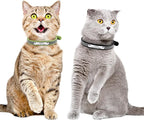 Personalized Reflective Cat Collars with Name Tag and Plated,Engraved Custom Cat Collar with Name and Phone,Kitten Collar with Safety Buckle Adjustable for Cats and Kitten(Brown)