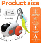 Turbo Tail 3.0 Interactive Cat Toy - Smart Remote Control Electric Mouse with Feathers, 3 Play Modes (Smart/Manual/Standby), Auto Obstacle Avoidance, Type-C, 8H Playtime - Orange (2 PCS)