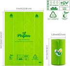 Pkpoo 100% Compostable Dog Poop Bags, Extra Wide, Vegetable-Based Large Poop Bags for Dogs, Biodegradable Waste Bags for Poo, Cat Litter, Diaper Sacks, Unscented, 120 Counts