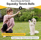 susu & wuwu 12 Pack Squeaky Balls for Small Dogs, 2 Inch Small Tennis Balls Interactive Fetch Dog Toy, Non-Toxic Durable Puppy Chew Toys for Teething, Training, Playing, Throwing