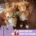 Idepet Dog Fleece Vest Sweater Zip Up Warm Pullover Dogs Jacket with D-Ring Leash Winter Cold Weater Coat Pet Sweatershirt Clothes Hoodie for Small Medium Dogs Boy Girl (Purple, L)