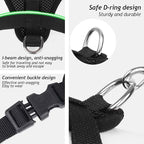 shudyear Summer cat Chest Harness and Leash, Anti-Escape Adjustable Soft mesh cat Leash and Chest Harness Set for All Types of Cats cat Vests (Size M,Black)