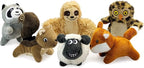 Hide and Seek Dog Puzzle Puppy Toys, Interactive Squeaky Plush, Stuffed Toys for Dogs (Sloth Squirrel Raccoon owl Fox Sheep)