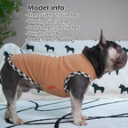 KYEESE 2Pack Dog Shirt Sleeveless Dog Sweatshirt Soft Fleece Coats Stretchy Vest Pullover Clothes Lightweight Sweater for Small,Brown+Khaki,L