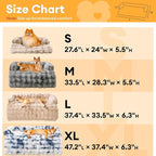 FUNNY FUZZY Pet Fluffy Fuzzy Calming Dog Couch Bed Sofa Protector Washable Pets Mat for Large Medium Small Dogs and Cats (Tie-dye Grey,37.4 × 33.46 × 6.3 in)