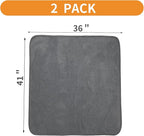 LOOBANI Washable Pee Pad for Dogs, 2 Packs Non-Slip Puppy Training Pads, Fast Absorbent Pet Whelping Pads, Puppy Playpen Mat for Incontinence, Housebreak, Crate, 36x41in, Gray