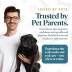 Vision Chews Eye Supplements for Dogs & Cats, Natural Chicken Flavor, Contains Omega 3, Lutein, Antioxidants, & More, Cat & Dog Eye Supplements, No Preservatives, Made in USA, 1 Bag, 15 Chews