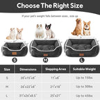 Orthopedic Dog Bed for Medium Dogs,Dog Sofa Beds Supportive Foam Pet Couch Bed with Removable Washable Mat and Nonskid Bottom (Medium, Dark Grey)