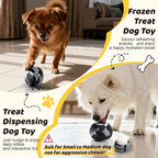 IFOYO Frozen Treat Dog Toy Ball for Small to Medium Dogs, Silicone Enrichment Dog Toys to Keep Them Busy, Reduce Anxiety, Puzzle Treat Dispensing Dogs Toys for Slow Food Training, Easy to Clean