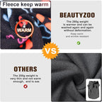 BEAUTYZOO Small Dog Sweater Fleece Vest Winter Jacket, D-Ring Leash Attachment for XS S Puppy Medium Sized Breeds Dogs, Cold Weather Dog Clothes Windproof Keep Warm, Black Bones Paw XS