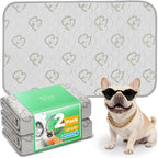 FXW Washable Pee Pads for Dogs, Puppy Pads with Super Absorbent, Specifically Designed for 30inch Cages, 29" × 18" Rectangle, Khaki, 2 Packs
