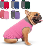 cyeollo 2 Pack Dog Fleece Sweater Warm Sweatshirt for Dogs, Reflective Doggie Vest Lightweight Small Dog Coat Pullover Winter Pet Clothing XL Pink & Grey