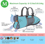 Cinf Cat Nail Clipping Cleaning Grooming Restraint Bag （Free Muzzle） No Scratching Biting for Bathing Nail Trimming Injecting Examining (Blue,M)