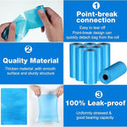 Teling 3000 Count Dog Poop Bags Pet Waste Bags for Poop with 3 Dispensers for Home, Outdoor, Puppy Walking, and Travel, 12 x 8.6 Inch(Blue)