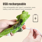 Migipaws Cat Toys, Touch Activated Flapping Chirping Lizard Kitten Toy with Catnip for Indoor Cats Kicker, Rechargeable (Green)