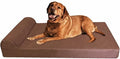 Dogbed4less Premium Jumbo HeadRest Orthopedic Cool Memory Foam Dog Bed for Large and Extra Large Dogs, Waterproof Liner with Durable Denim Cover, 55X47X4