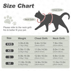 Kitten Cat Harness and Leash Set, Escape Proof Soft 4-Adjustable Cat Walking Vest Harness, Reflective Strips in Harness for Kitty Puppy Bunny Car Travel, with Car Seatbelt Leash (Black, S)