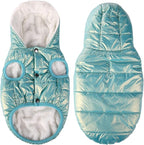 SAWMONG Dog Fleece Hoodie, Windproof Waterproof Dog Coat Fleece & Cotton Lined Warm Dogs Jacket for Small Medium Large